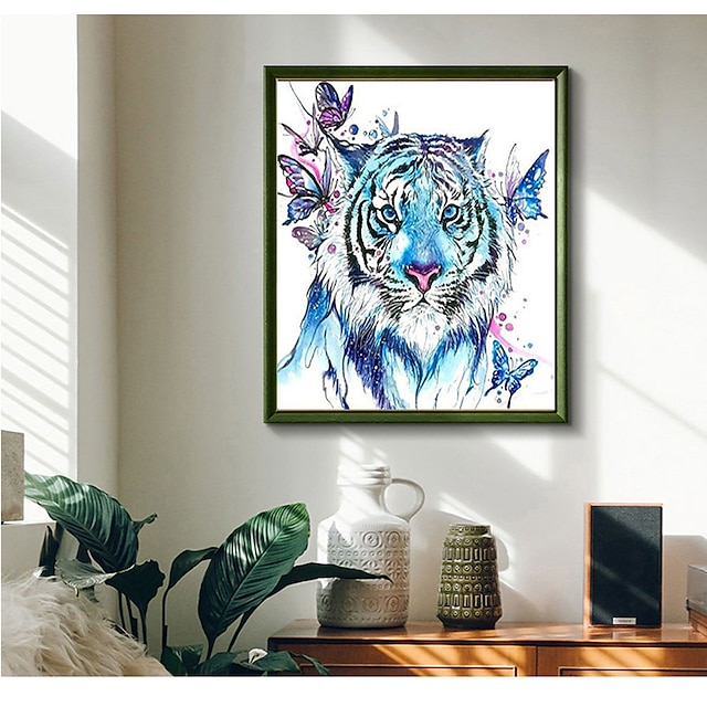  diy 5d diamantmaleri veggdekorasjon kits dyr tiger for voksne barn