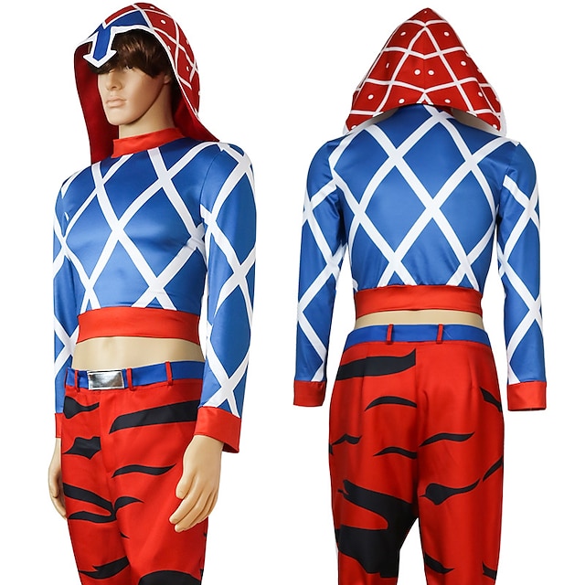  Guido Mista Cosplay Costume Golden Wind GM Japanese Anime Cosplay Costumes Halloween Carnival Party