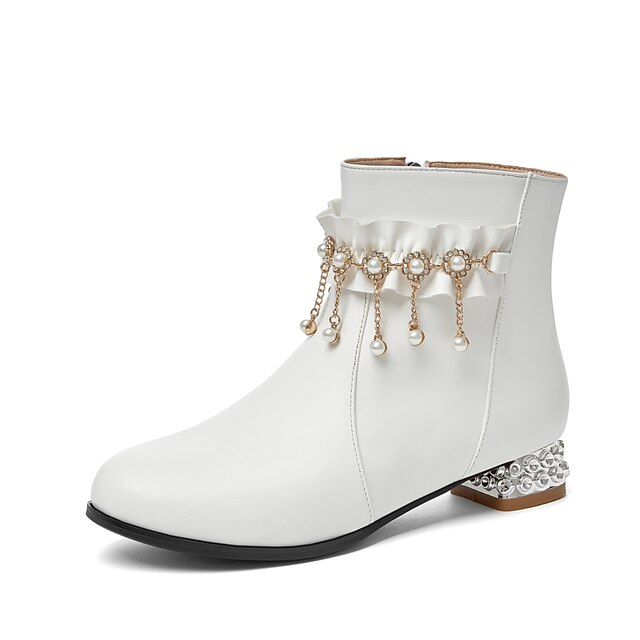 Chica Botas Botas casuales Tacones Alto PU Botas de moda Niños grandes (7  años +) Diario Negro Rosa Blanco Otoño Invierno / Mitad de Gemelo / Goma  8842219 2022 – $48.79