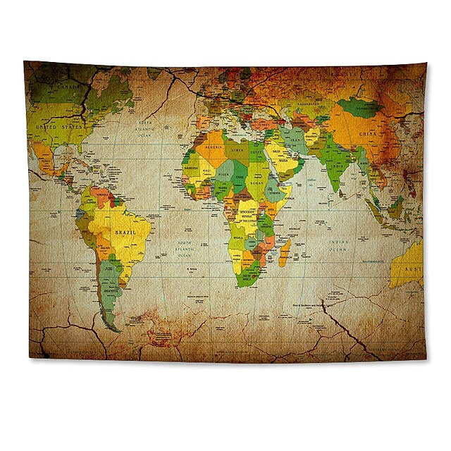 Home & Garden Home Decor | World Map Wall Tapestry Art Decor Blanket Curtain Hanging Home Bedroom Living Room Decoration Polyest