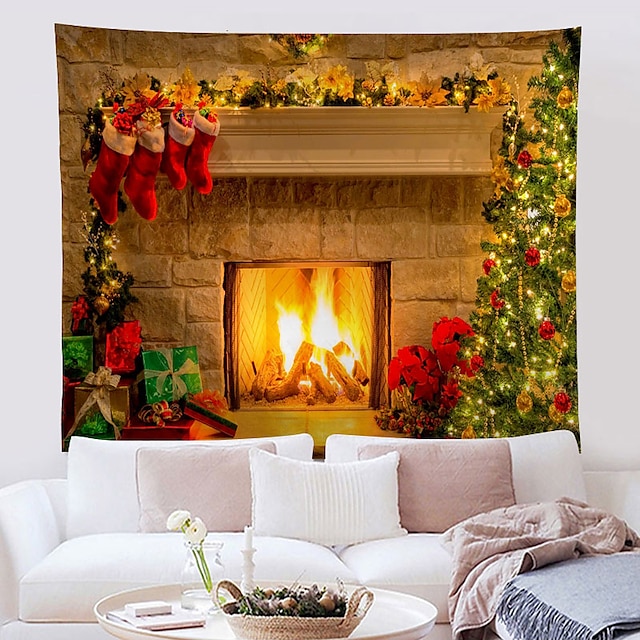 Home & Garden Home Decor | Christmas Santa Claus Holiday Party Wall Tapestry Art Decor Blanket Curtain Hanging Home Bedroom Livi