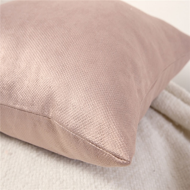 Home & Garden Home Decor | Modern Simple Solid Color 1 Piece Removable Pillowcase Square Zipper Car Cushion Waist Pillow - QX346