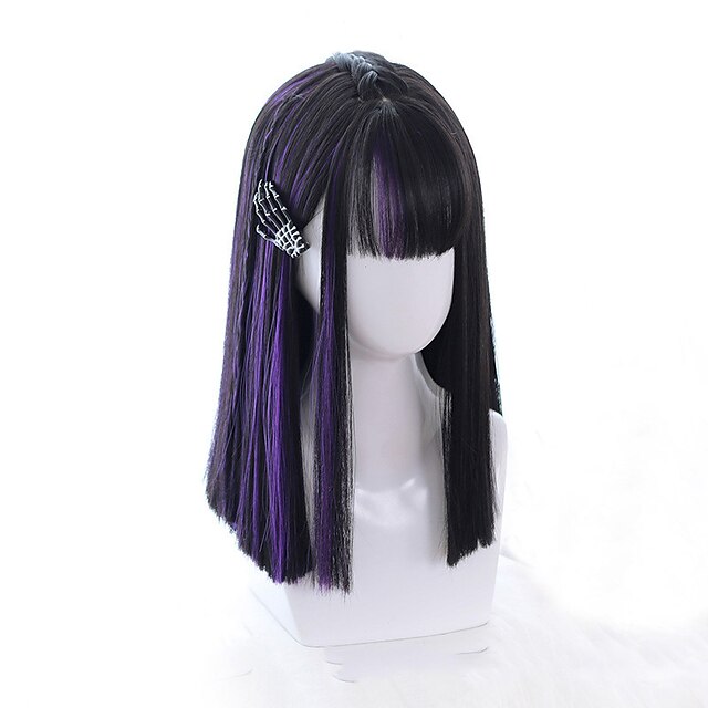 Beauty & Hair Wigs & Hair Pieces | Long Ombre Colorful Synthetic Cosplay Lolita Harajuku Wig With Bangs Natural Wavy Wigs Pink P