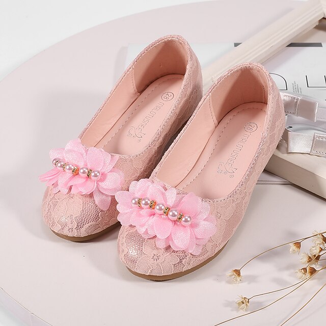 Shoes & Bags Kids Shoes | Girls Flats Comfort Flower Girl Shoes Princess Shoes Lace Mesh Dress Shoes Toddler(9m-4ys) Little Kids