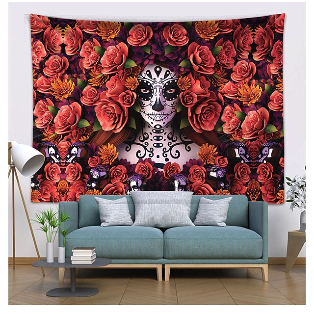 Home & Garden Home Decor | El Día de los Muertos Wall Tapestry Art Decor Blanket Curtain Hanging Home Bedroom Living Room Decora