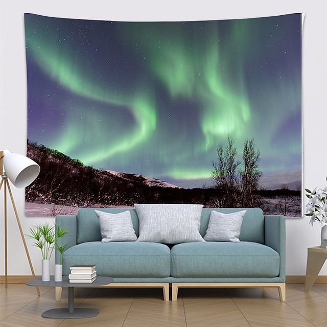 Home & Garden Home Decor | Landscape Aurora Wall Tapestry Art Decor Blanket Curtain Hanging Home Bedroom Living Room Decoration 