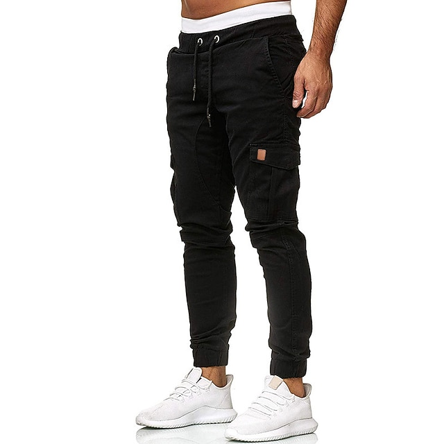  Herren Cargo Jogginghose sportlich Freizeithose Mode Slim Fit Jogginghose Bleistifthose khaki