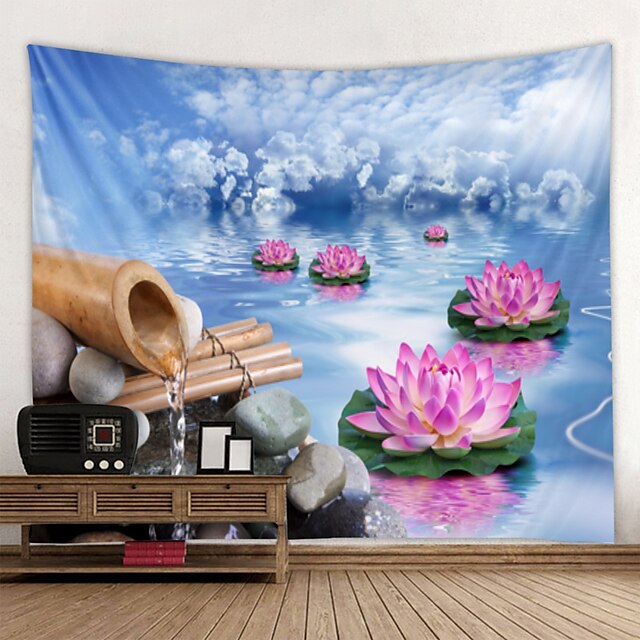 Home & Garden Home Decor | Wall Tapestry Art Deco Blanket Curtain Hanging Home Bedroom Living Room Decoration Beautiful Lotus Ba