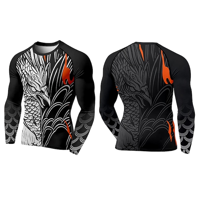 Sports & Outdoors Running, Jogging & Walking | 21Grams® Mens Long Sleeve Compression Shirt Running Shirt Top Athletic Athleisure