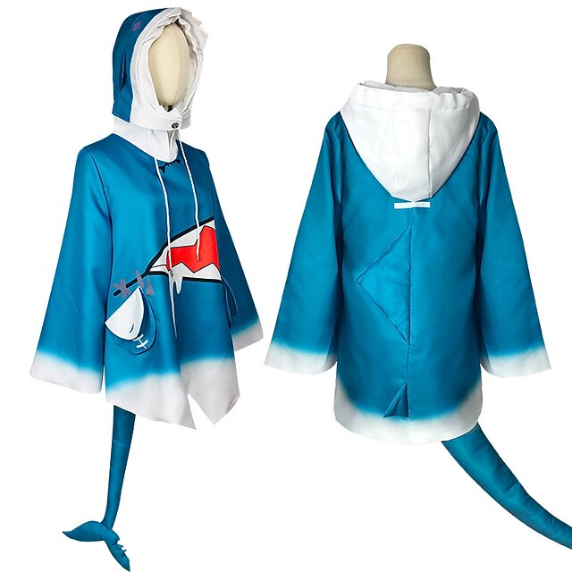

Inspired by Hololive EN Gawr Gura Anime Cosplay Costumes Japanese Cosplay Suits Socks Tail Hat For Women's / Headwear / Hoodie