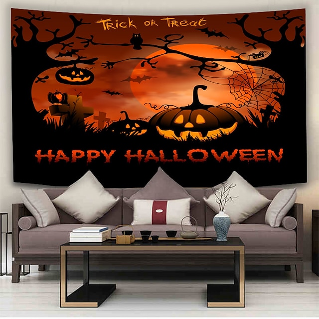 Home & Garden Home Decor | Halloween Wall Tapestry Art Decor Blanket Curtain Hanging Home Bedroom Living Room Decoration Psyched