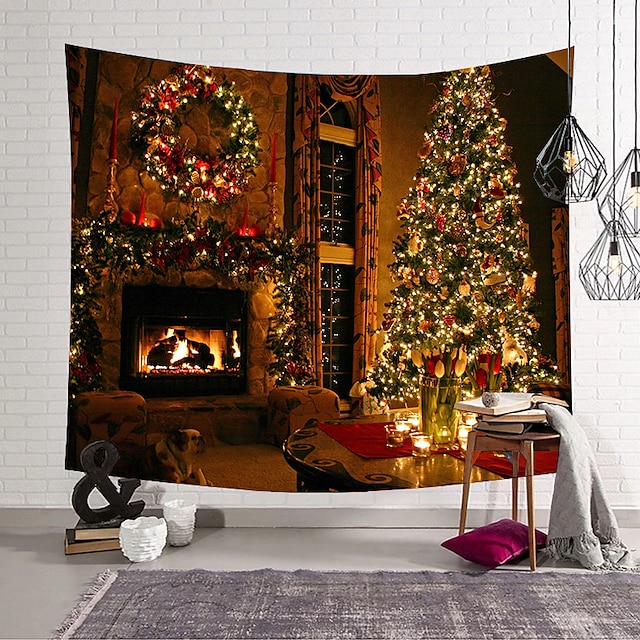 Home & Garden Home Decor | Christmas Santa Claus Holiday Party Wall Tapestry Art Decor Blanket Curtain Hanging Home Bedroom Livi