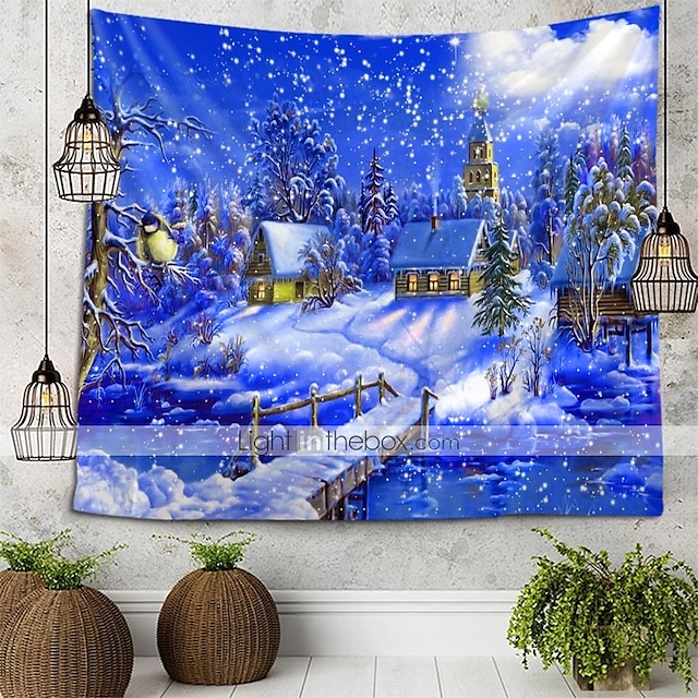 Home & Garden Home Decor | Christmas Santa Claus Holiday Party Wall Tapestry Art Decor Blanket Curtain Picnic Tablecloth Hanging