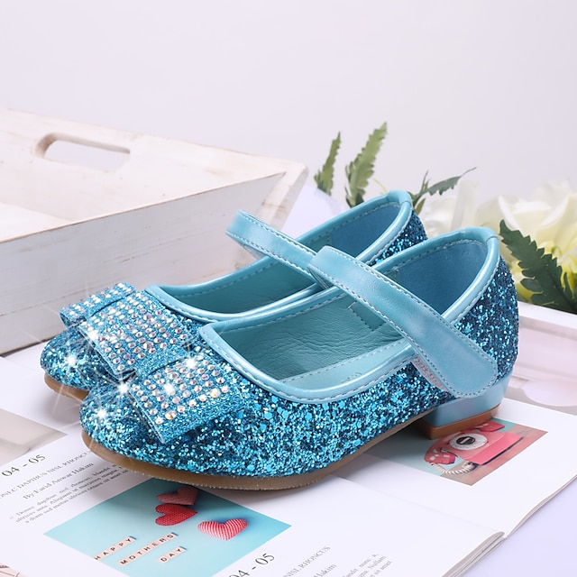 Shoes & Bags Kids Shoes | Girls Heels Glitters Flower Girl Shoes PU Little Kids(4-7ys) Toddler(2-4ys) Party Wedding Sequin Cryst