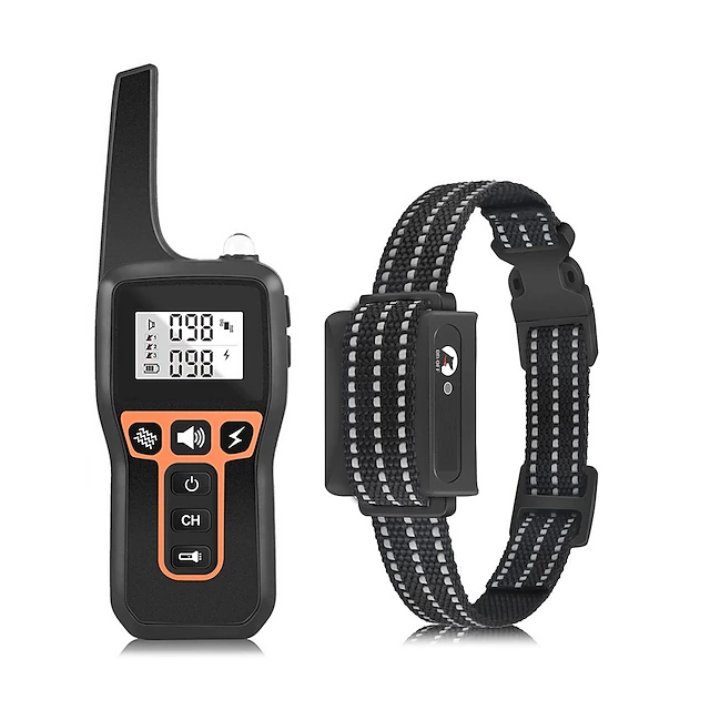 1000m Electric Dog Training Collar Light Waterproof Rechargeable Pet Anti Bark Control Collar For Dogs Electric Shocker 13