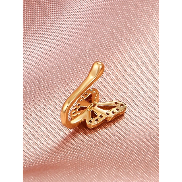 Shoes & Bags Fashion Accessories | Womens Body Jewelry 1.3 cm Nose Ring / Nose Stud / Nose Piercing Rose Gold Geometric Korean /