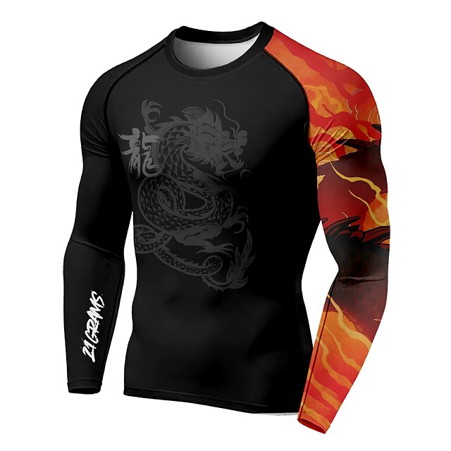 Sports & Outdoors Running, Jogging & Walking | 21Grams® Mens Long Sleeve Compression Shirt Running Shirt Top Athletic Athleisure