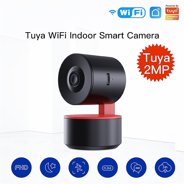  Moes Tuya PTZ WiFi IP Camera Smart Automatic Tracking 1080P Wireless Security Camera AI Human Detection Remote Control