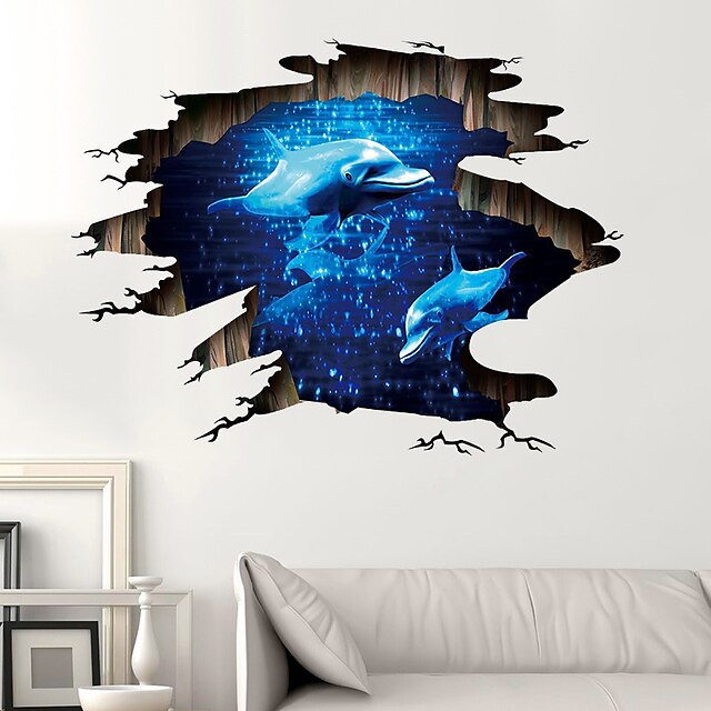 Home & Garden Home Decor | 3D Animals Wall Stickers Living Room Kids Room Kindergarten Removable Pre-pasted PVC Home Decoration 