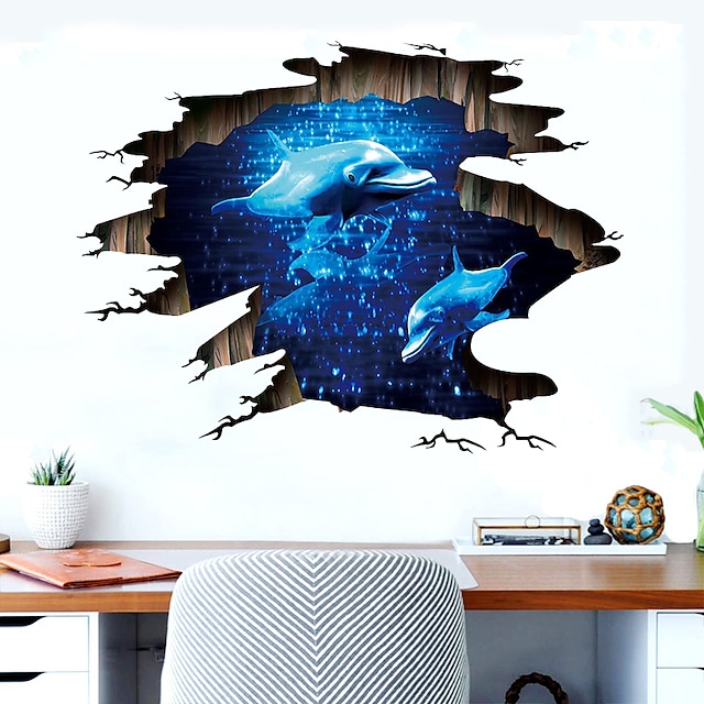 Home & Garden Home Decor | 3D Animals Wall Stickers Living Room Kids Room Kindergarten Removable Pre-pasted PVC Home Decoration 