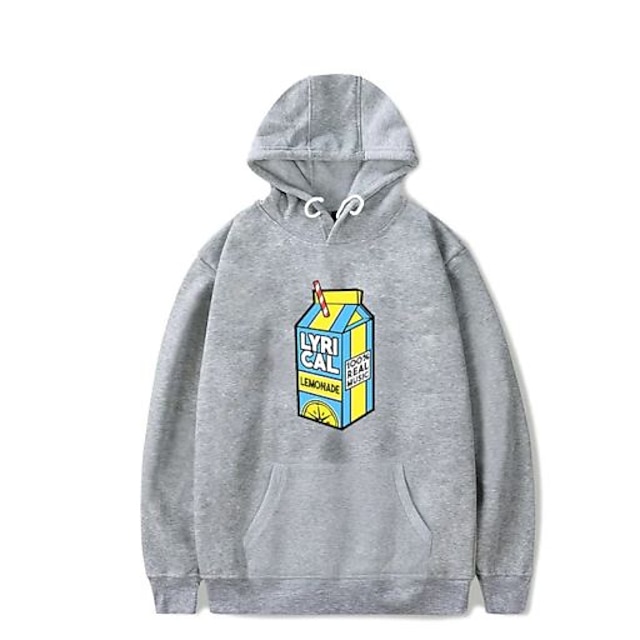 Mens Clothing Mens Hoodies & Sweatshirts | Mens Unisex Plus Size Pullover Hoodie Sweatshirt Lemon Hooded Sport Outdoor Hot Stamp