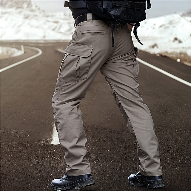 Mens Clothing Mens Bottoms | mens outdoor assault pants waterproof windproof multi-pocket loose tactical trousers camouflage car