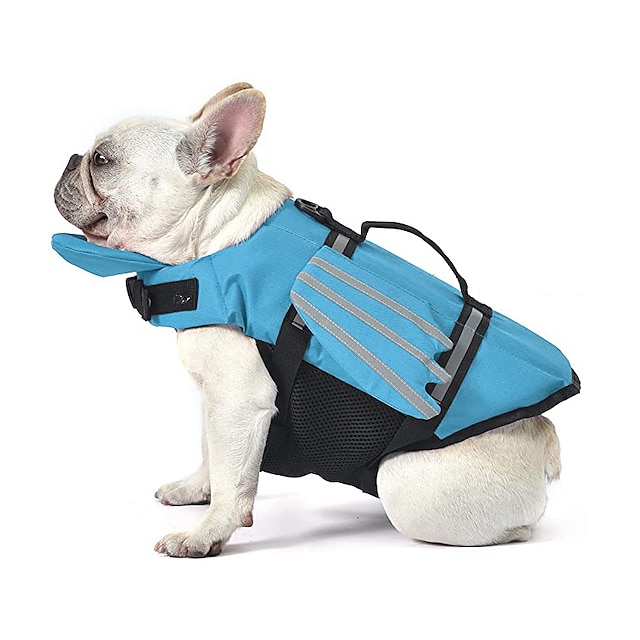  Dog Life Jacket, Doggy Pet Life Vest, Puppy Dog Flotation Lifesaver Preserver Swimsuit with Handle for Swim, Pool, Beach, Boating, for Puppy Small, Medium, Large Size Dogs