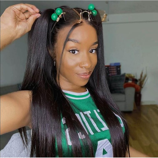 

Remy Human Hair Lace Front Wig Free Part Style Brazilian Hair Body Wave Natural Wig 130% Density with Baby Hair Natural Natural Hairline Bleached Knots Women's Short Long Medium Length Human Hair