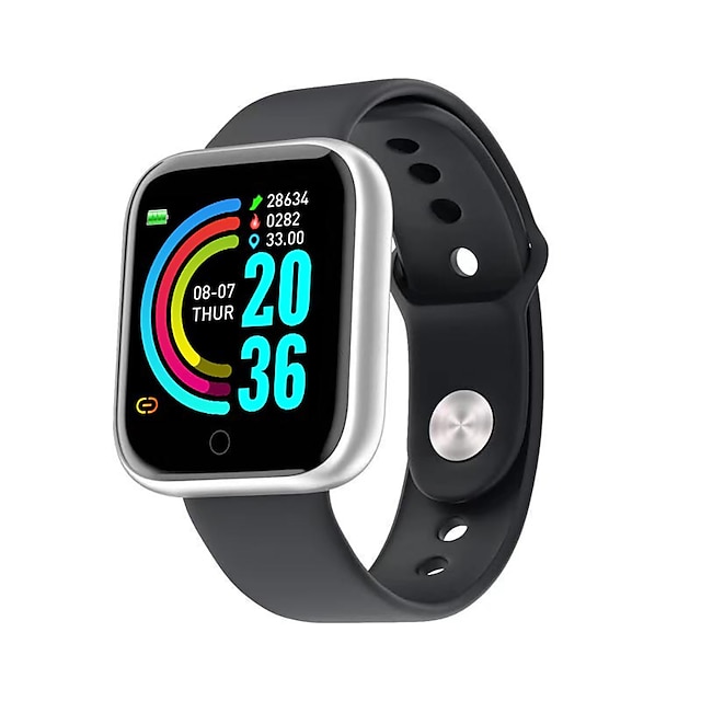  Y68 Smart Watch 1.3 inch Smart Armbånd Bluetooth Skridtæller Samtalepåmindelse Aktivitetstracker Sleeptracker Pulsmåler Kompatibel med Android iOS IP 67 Dame Herre Touch-skærm Pulsmåler