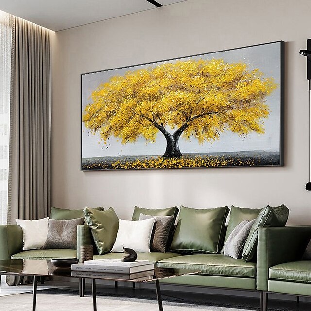 Home & Garden Wall Art | Oil Painting Handmade Hand Painted Wall Art Abstract PlantGolden Tower Tree Home Decoration Decor Stret