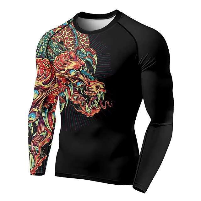 Sports & Outdoors Running, Jogging & Walking | 21Grams® Mens Long Sleeve Compression Shirt Running Shirt Top Athletic Athleisure