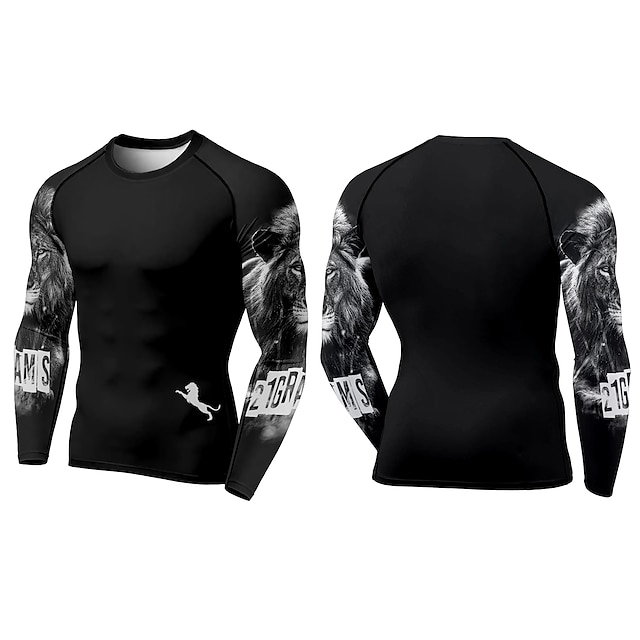 Sports & Outdoors Running, Jogging & Walking | 21Grams® Mens Long Sleeve Compression Shirt Running Shirt Top Athletic Athleisure