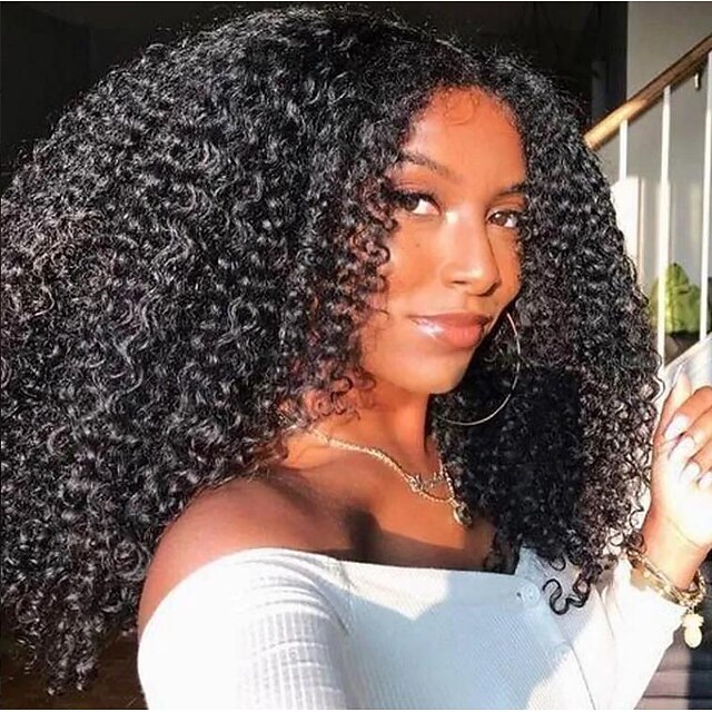 

Premier Human Hair 360 Lace Wig Brazilian Hair kinky Curly Natural Wig with Baby Hair Bleached Knots with High Density Women's Lace Wig