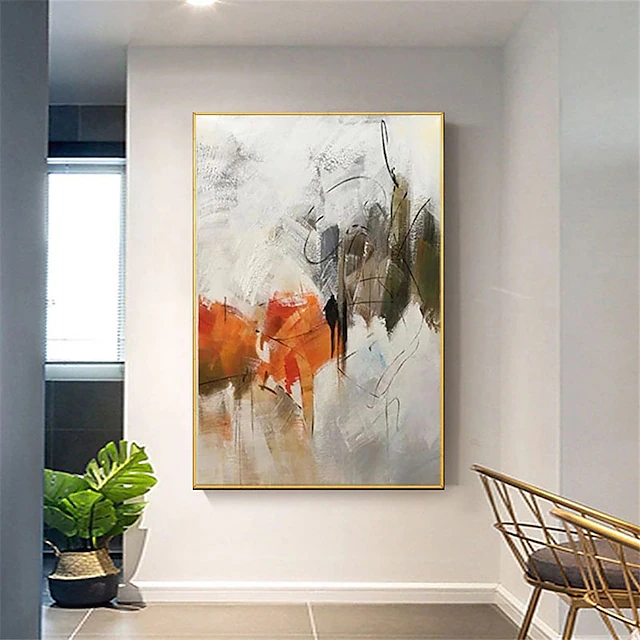 Oil Painting Handmade Hand Painted Wall Art Modern White Black Red Thick Abstract Picture Home Decoration Decor Rolled Canvas No Frame Unstretched 10