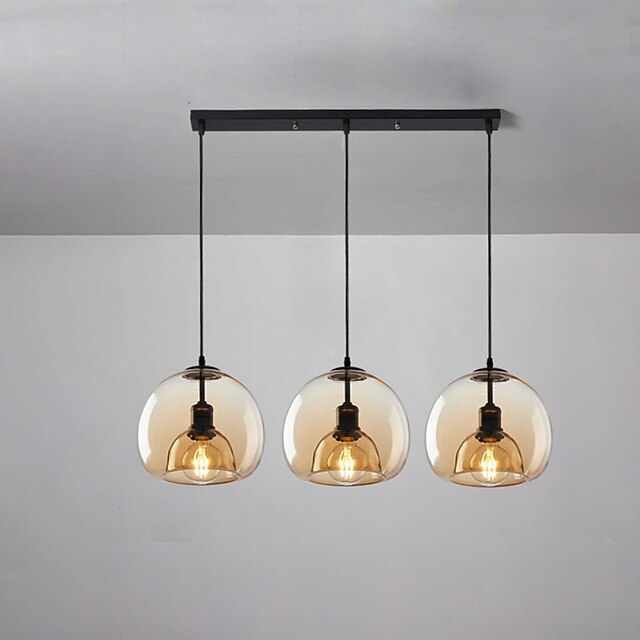 Lights & Lighting Pendant Lights | 75/35 cm Globe Design Cluster Design Pendant Light LED Metal Vintage Style Globe Electroplate