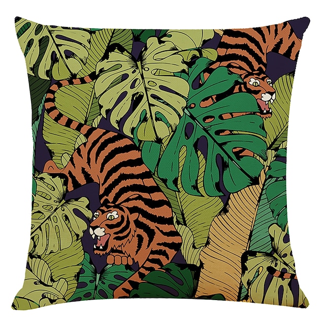 Home & Garden Home Decor | Tropical Animal Double Side Cushion Cover 4PC Soft Decorative Square Throw Pillow Cover Cushion Case 