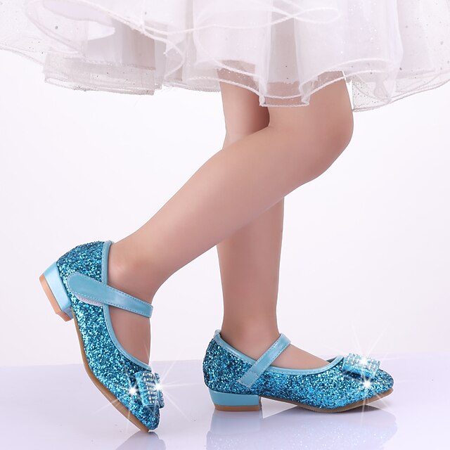 Shoes & Bags Kids Shoes | Girls Heels Glitters Flower Girl Shoes PU Little Kids(4-7ys) Toddler(2-4ys) Party Wedding Sequin Cryst