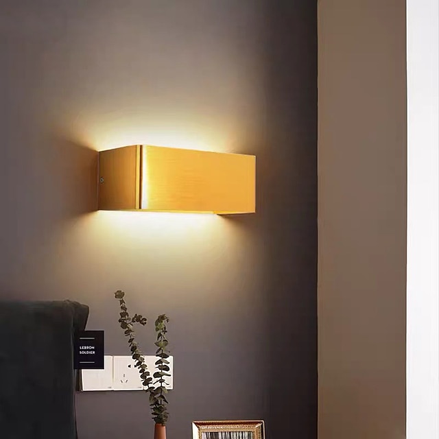  Lightinthebox نمط صغير الحديثة أدى أضواء الجدار غرفة المعيشة غرفة الطعام ضوء الجدار الألومنيوم 220-240 فولت 10 واط