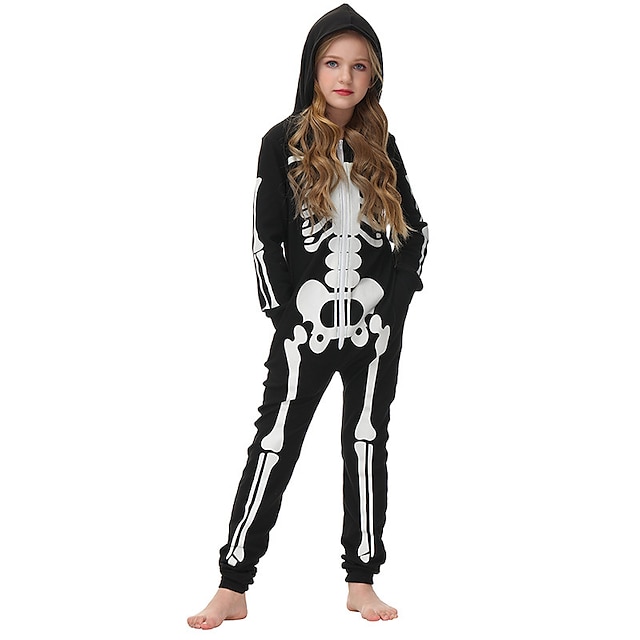 Skeleton / Skull Outfits Kigurumi Pajamas Kid's Adults' Men's Cosplay