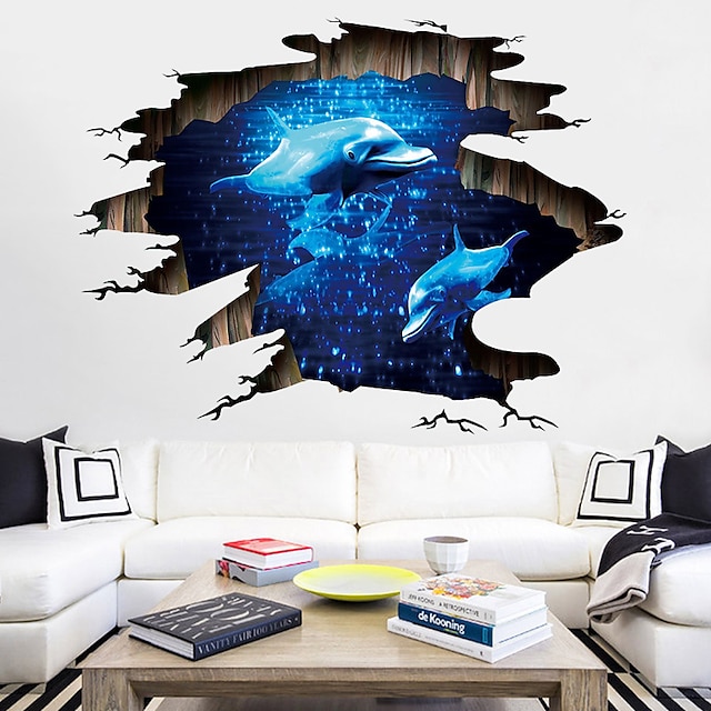 Home & Garden Home Decor | 3D Animals Wall Stickers Living Room Kids Room Kindergarten Removable Pre-pasted PVC Home Decoration 