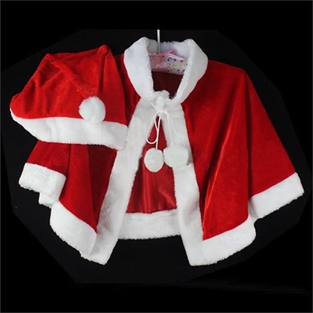  Kerstmanpakken Cosplay kostuum Voor meisjes Kinderen Speciaal Kerstmis Kerstmis Fluweel Hoed