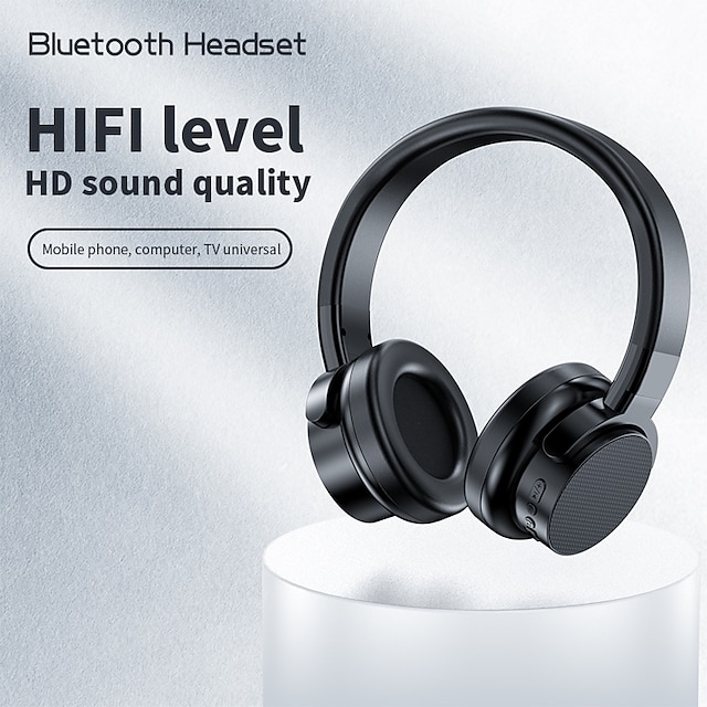  A53 Wireless Over-ear Headset Bluetooth HIFI Headphone with Bluetooth 5.0 & 3.5mm Jack Compatible speaker Micro SD card FM Radio for PC Cellphone