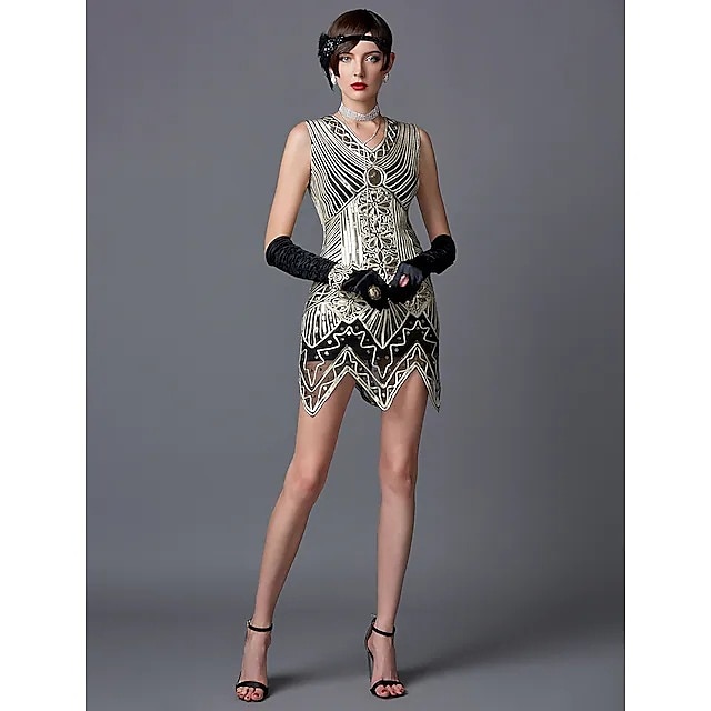 The Great Gatsby Charleston Roaring 20s 1920s Sequin Flapper Dress ...