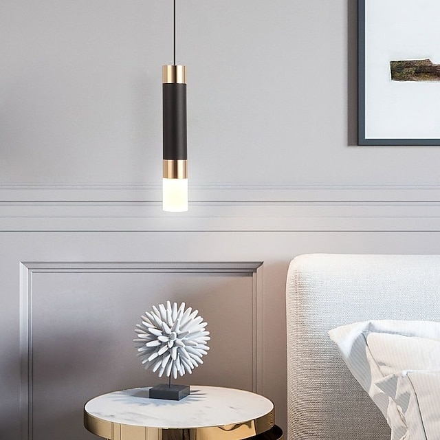  1-lys 4 cm minimalistisk design pendel LED moderne metal lakerede finish kontor spisestue soveværelse pendel 110-120v 220-240v