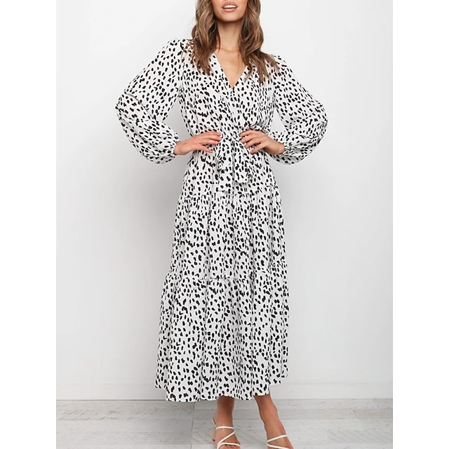 Women's A Line Dress Midi Dress White 