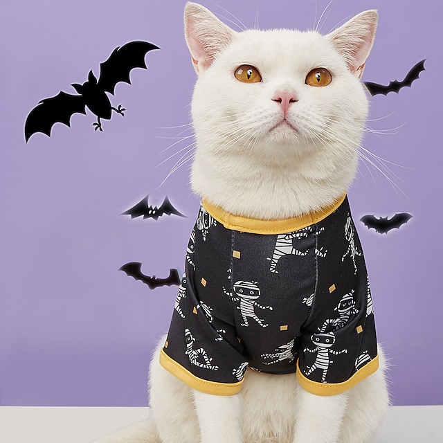 Halloween Decorazione per Cosplay Costume Halloween Cane XS Vestiti per Cani di Piccola Taglia o Gatti Costumi per Animali Domestici con Pipistrello