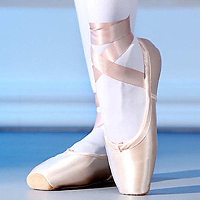 Womens Ballet Shoes Pointe Shoes En Pointe Dance Supplies Training Performance Practice Ribbons 