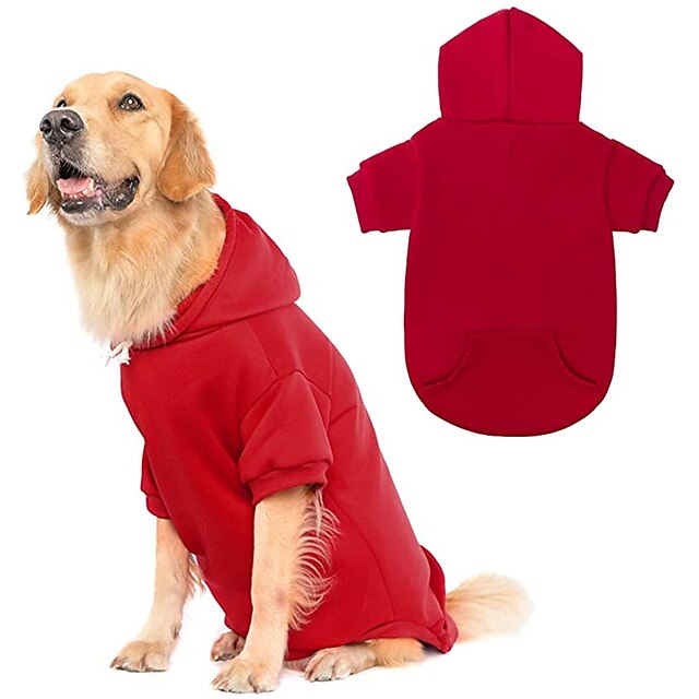 Dog Hoodie Fleece Sweatshirt for Small Medium Large Extra Small XL Dogs Charcoal Gray Pink Red Purple with Harness Hole and Reflective Stripe Zipper Pullover Dogs Hooded Warm Jacket
