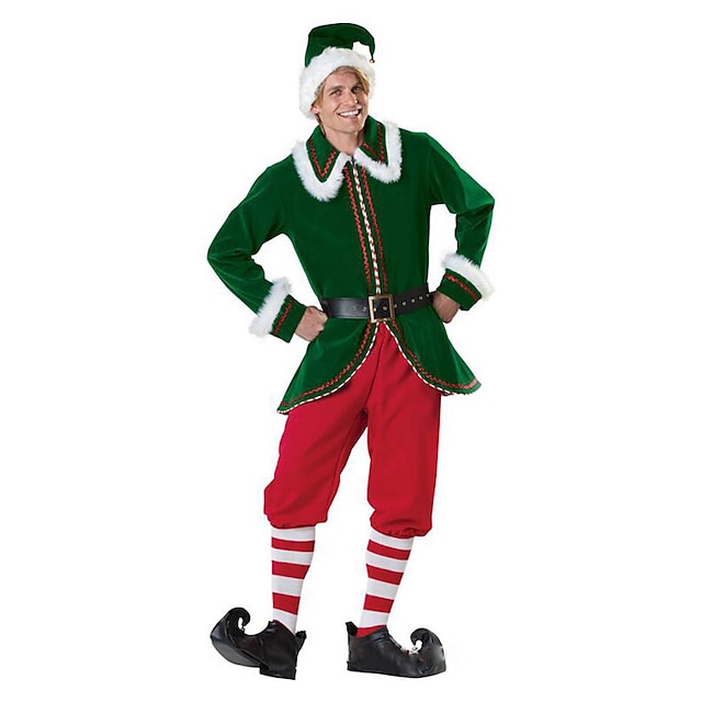 Santa Claus Elf Santa Clothes Elf Costume Mens Cosplay Costume Christmas Christmas Halloween