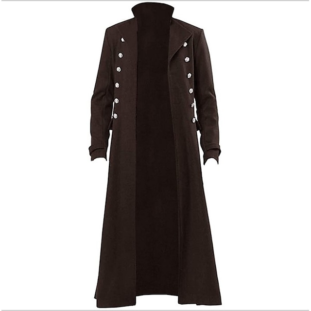 Medieval Coat Outerwear Pirate Men's Festival Coat Winter 2024 - $62.99